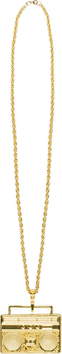 Boland - Ketting Ghetto blaster Goud - Volwassenen - Unisex - Danser/danseres - 80's & 90's - Disco