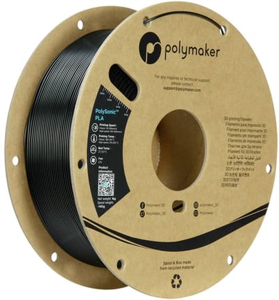 Polymaker PA12002 Filament PLA kunststof Highspeed filament 1.75 mm 1000 g Zwart PolySonic™ 1 stuk(s)