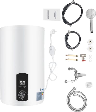 Elektrische Boiler - Warmwaterboiler Opslagboiler - Direct Warm Water - IPX4 Waterdicht - 50 Liter - Wit
