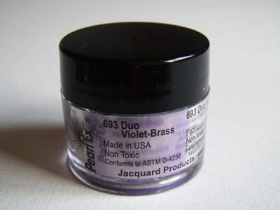 Jacquard pigment poeder lila messing mix 3 gram voor hobby en kunst.
