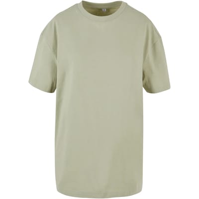 Build Your Brand - Oversized Boyfriend Dames T-Shirt - Soft Salvia maat L