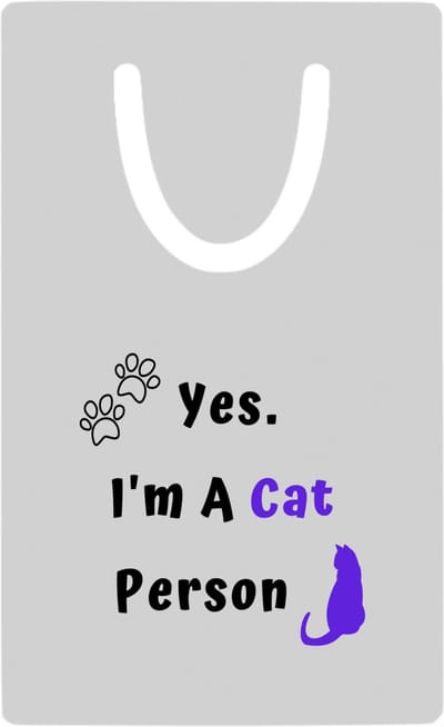 Hacebo® - yes I'm a cat person metalen boekenlegger - Katten - katten liefhebbers - iemand die houdt van poezen - verjaardag - cadeau - kado - geschenk Bladwijzer boekenleggers - 7.6 cm x 5cm