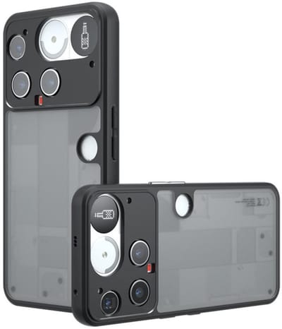 Telefoonhoesje geschikt voor de Nothing Phone 3 - zwart - transparante back over hoesje back case siliconen