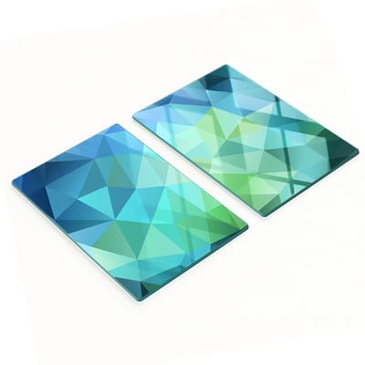 Decoratieve snijplanken van gehard glas, abstract ontwerp, 2x40x52 cm