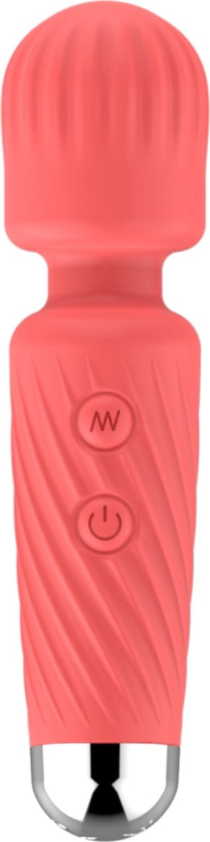 Cupitoys® Wand vibrator met reliëf - 12,5cm - Lichtroze - 16 standen - Vibrators voor vrouwen en mannen - Sex toys voor vrouwen en mannen