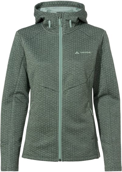 VAUDE Skomer Hiking Hoody, fleecejas, dames outdoor sportjasjes, niet waterdicht, niet winddicht, fleece, capuchon, regular fit