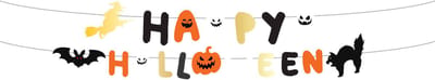 Folat - Letterslinger Halloween BoOo! 'Happy Halloween' - 2 x 1,5 meter - Halloween - Halloween Decoratie - Halloween Versiering