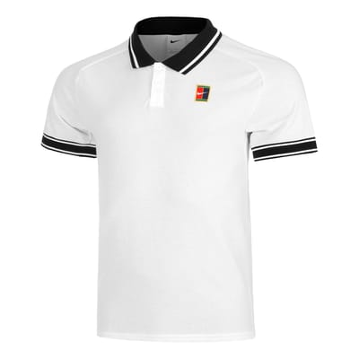 Nike Tennispolo voor heren NikeCourt Heritage - Wit- Heren, Wit