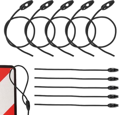 Set van 10 elastische bagageriemen voor waarschuwingsborden en bevestiging