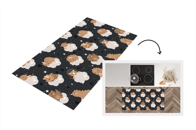 Keukenloper - Loper keuken - Patroon - Jongens - Dino - Kinderen - 120x60 cm - Keukenloper vinyl