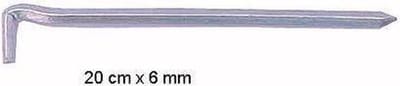 Campking Grondpen Vierkant - 20 cm x 6 mm - 6 stuks