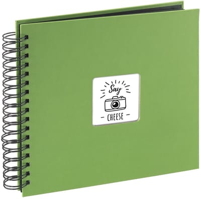 Hama "Fine Art" Spiral Album 28 x 24 cm 50 Zwart Pages Apple Groen