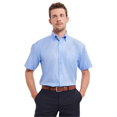Russell Collection Heren Ultimate Shirt Met Korte Mouwen (Heldere lucht)