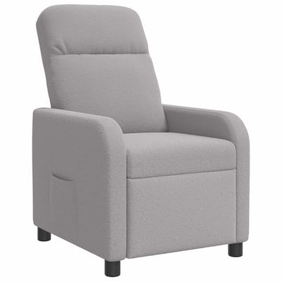 vidaXL - Recliner - Lichtgrijs - Bouclé