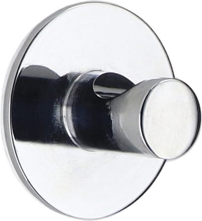 Tendance Plakhaakje rond - 1x stuks - Diameter 4 cm - Zelfklevende ophang haakjes - zink - zilver - keuken/badkamer haken