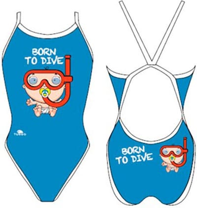 Turbo Born To Dive Zwemkleding Blauw S Vrouw