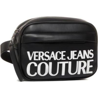 Versace Jeans Couture Witte Logo Rits Kunstleer Heuptas Dames heuptas Zwart E1VVBBM2-71413-899 Basic Set (Bag+Dust Bag) black