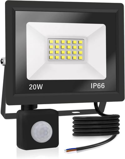 Waterdichte LED Buitenlamp met Bewegingsmelder 20W Warm Wit Licht