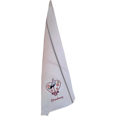 Theedoek honingraat ooievaar bloemen alsace Winkler