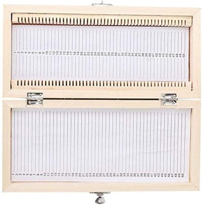 Solidchoice - Dailygoody - Microscoop Glazen Voorbereide Slides - Houten Opbergdoos - Bruin - Wetenschappelijke Slides - Geschikt voor Microscoop en Projector