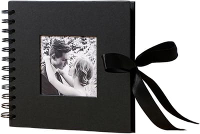 Fotoalbum - DIY Handgemaakt Fotoalbum - 60 Pagina's - Cadeau - Baby - Valentijnsdag - Verjaardag - Kinderen - Bruiloft - Reizen - Vakantie - Afstuderen -20.5*22cm-Zwart