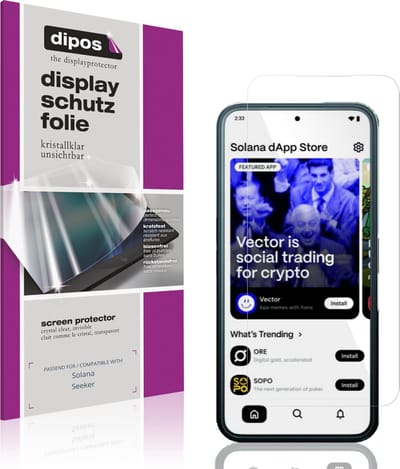 dipos – 4x Beschermfolie geschikt voor Solana Seeker | Krasbestendige & heldere Screenprotector Ultra-Thin