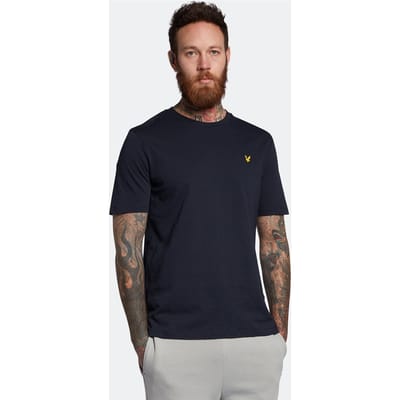 Lyle & Scott Slub T-shirt Polo's & T-shirts Heren - Polo shirt - Donkerblauw - Maat M