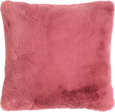 Dutch Decor ZAYA - Kussenhoes 45x45 cm - bontlook - effen kleur - Dusty Rose - roze - met rits - zonder binnenkussen