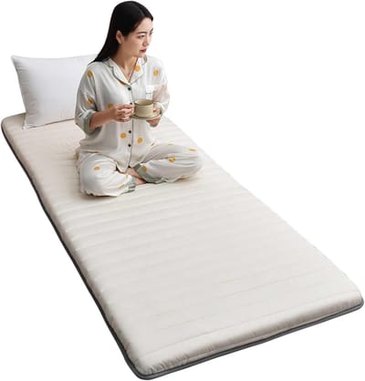 Vloermatras - Opvouwbaar Bed - Gastvrij Ontvangen - Met Opbergtas - 60x120 cm - Grijs