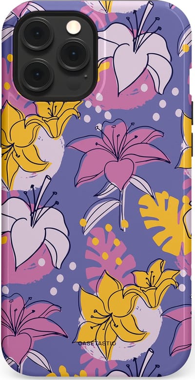 Casetastic Hoesje Geschikt voor Apple iPhone 12 Pro Max Magsafe - Stijlvolle Beschermende Duo-layer Case - Lichtjesbloei