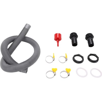 12 stuks Regenwaterton Afvoer Kit met Verstelbaar Ventiel 1,25 Inch Slang Wateropvangbak Connector Pijp Verbindingskit
