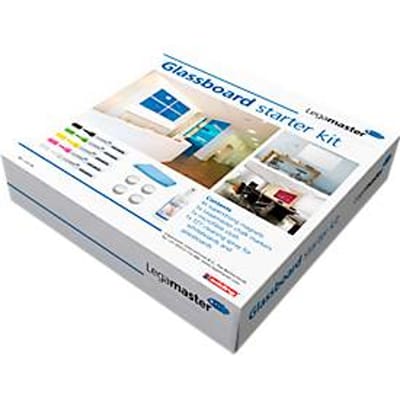 Glasboard-starterkit Legamaster 7-12500, 4 magneten, 5 krijtstiften, 1 doekje, 1 spray