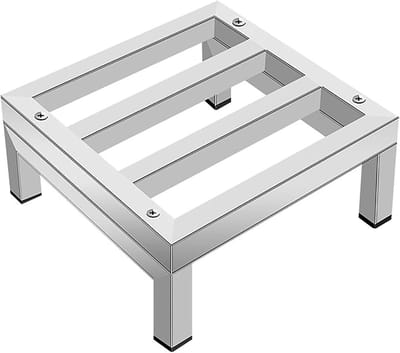 Apparaatverhoger Roestvrijstaal - Machineonderstel Ondersteuning - Apparaten Verhogen - Verhoogde Ventilatie - 40 x 40 x 20 cm - Zilver