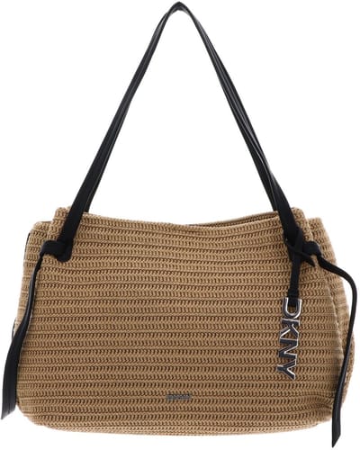 DKNY schoudertas Aisling Tote Bag Natural / Black Lichtbruin
