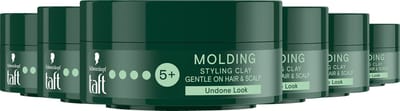 Taft Molding Clay - Haarstyling - Haarwax - Medium Hold - Voordeelverpakking - 6 x 75 ml