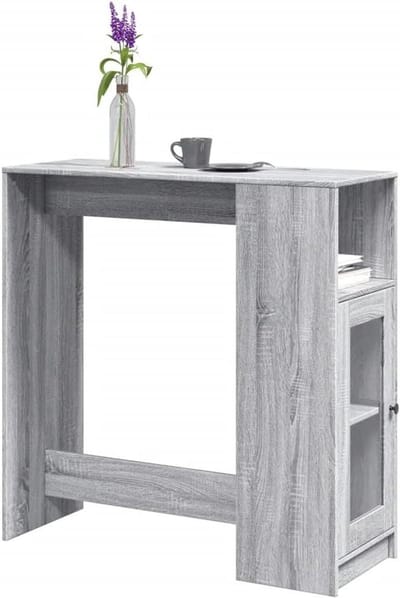 Bartafel met Opbergvakken - Hoge Keukentafel Barmeubel - Keuken organiseren - Glad en Vochtbestendig