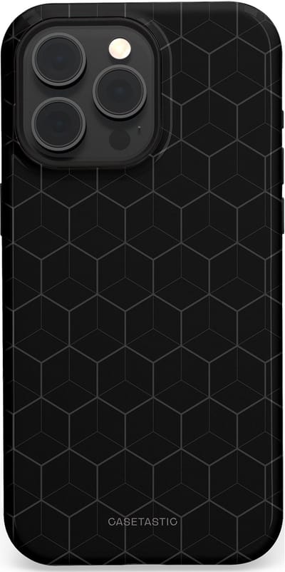 Casetastic Hoesje Geschikt voor Apple iPhone 15 Pro Max Magsafe - Stijlvolle Beschermende Duo-layer Case - Hexago