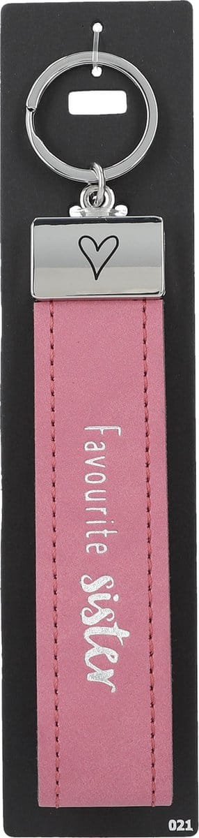 Depesche - Sleutelhanger "Do not forget me!" - motief 021 met de tekst "Favourite Sister"