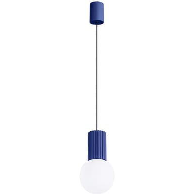 Sollux Lighting Hanglamp Halo - G9 - ultramarijn - aluminium/glas - 12x12x120cm
