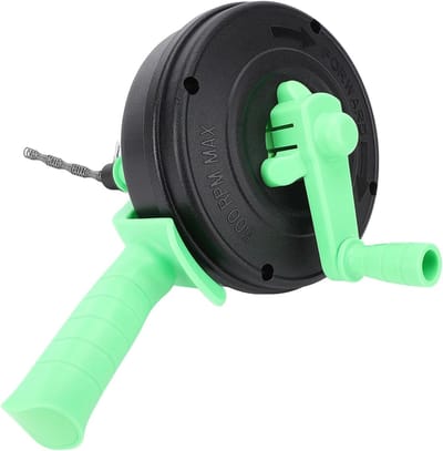 Afvoerreiniger Handmatig - Ontstopper Haar - Verstopping Verwijderen - Flexibele Kabel - 75 meter - Grijs