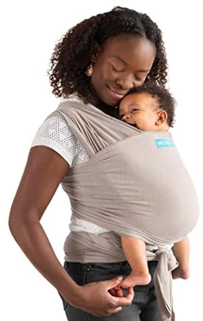 Draagdoek - Baby wikkel - Baby dragen - Zacht en ademend - Vanaf geboorte - Taupe