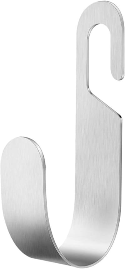Slanghouder Muur - Wandhaak Metaal - Tuinslang Opbergen - Roestvrij Staal - 25 x 10 x 5 cm - Zilver