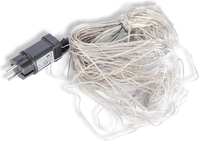 Discountershop Sfeervolle Gordijn Verlichting voor Kerst - Kunststof - Extra Warm Wit 3.6W - 1.9x2M - 400 LED - 8 Functies - Geschikt voor Binnen en Buiten
