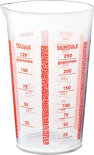 Déglon Flexibele maatbeker – 1/2 liter – transparant polypropyleen – vaatwasmachinebestendig
