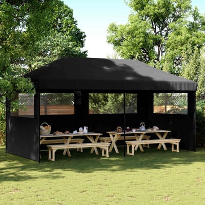 vidaXL - Partytent - 292 - x - 580 - x - 315 - cm - Zwart - Oxford - Stof