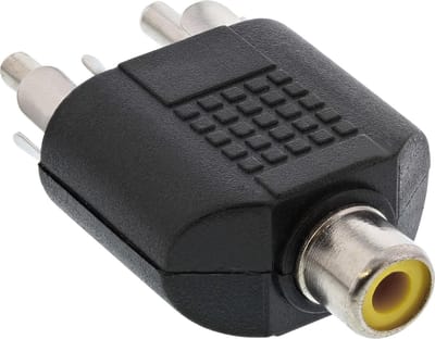 Subwoofer/Tulp stereo (m) - Tulp mono (v) audio adapter