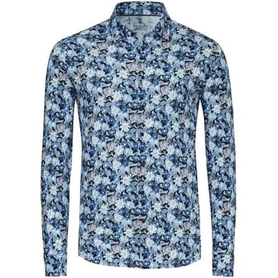Desoto Overhemd Flower Meadow Blauw-Donker Blauw / male