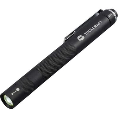 TOOLCRAFT TO-8985333 Penlight Met riemclip werkt op batterijen 170 lm Zwart 33 g