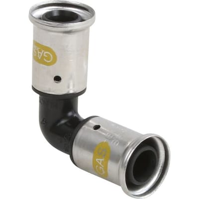 Henco gas pers kniekoppeling 90deg 20mm
