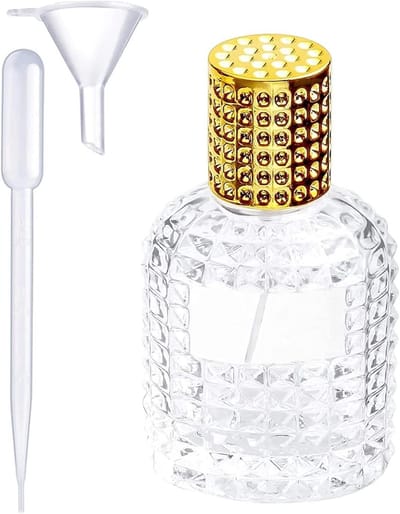 Elegante 50ml Geurflacon Atomizer voor Reizen - Lege Kristallen Parfumfles voor Vrouwen en Meisjes, Perfect voor Verfrissing en Geurvernieuwing